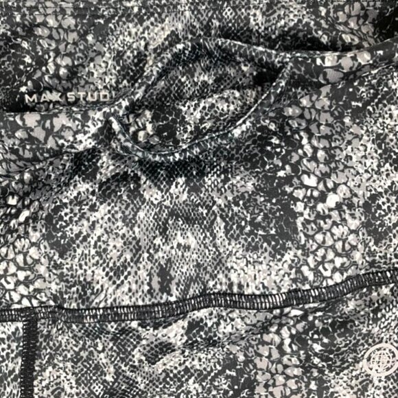 Max Studio Women's Activewear Animal Print Earth Leggings Gray Snake Print - Picture 6 of 11